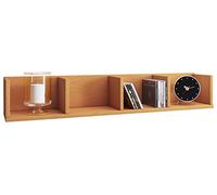 VCM Honsa Étagère en bois suspendue pour économiser de l'espace Dimensions (H x l x P) : 15 x 97 x 17 cm - Élégante étagère suspendue - Étagère de rangement - Bibliothèque - Étagère murale