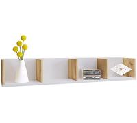 VCM Étagère Murale en Bois Étagère Suspendue Étagère Murale Honsa Étagère Murale en Bois Étagère Suspendue Étagère Murale Honsa Blanc/Chêne Miel