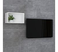 VCM Étagère Murale en Bois Étagère Suspendue Wandboard Arila S Blanc