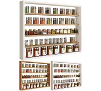 VCM Étagère murale en bois Tableau mural Cuisine Épices Cuisine Collectionneur Vitrine Esaldi L Blanc