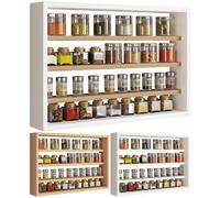 VCM Étagère murale en bois Tableau mural Cuisine Épices Cuisine Collectionneur Vitrine Esaldi M Blanc