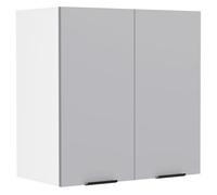 VCM Küchenschrank hängend | Maße ca. H. 60 x B. 60 x T. 31 cm | Hängeschrank mit Drehtür und Zwei Fächern | Küchenmöbel - Fasola Blanc/Anthracite