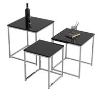 VCM Lot de 3 Tables d'appoint Table Basse Table de Salon Table Basse Glisal Lot de 3 Tables d'appoint Table Basse Table de Salon Table Basse Glisal Noir