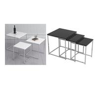 VCM Lot de 3 Tables d'appoint Table Basse Table de Salon Table Basse Glisal Lot de 3 Tables d'appoint Table Basse Table de Salon Table Basse Glisal Noir