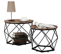 VCM lot Table de Chevet, Mini Table de Chevet, Bedside Tables, Tables de Nuit, Table de Chevet Gain de Place, Table de Chevet Design Moderne Chêne Vintage