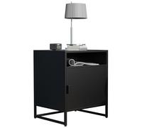 VCM lot Table de Chevet, Mini Table de Chevet, Bedside Tables, Tables de Nuit, Table de Chevet Gain de Place, Table de Chevet Design Moderne Noir