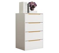 VCM lot Table de Chevet, Mini Table de Chevet, Bedside Tables, Tables de Nuit, Table de Chevet Gain de Place, Table de Chevet Design Moderne Blanc/Chêne Miel