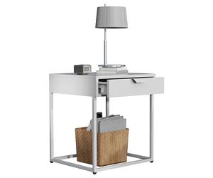 VCM lot Table de Chevet, Mini Table de Chevet, Bedside Tables, Tables de Nuit, Table de Chevet Gain de Place, Table de Chevet Design Moderne Blanc