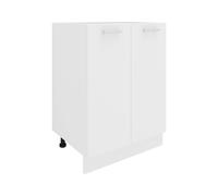 VCM Meuble bas ou façade style moderne Esilo (armoires de cuisine, blanc/blanc, 2 Türen 60)