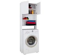 VCM Meuble buanderie Machine à Laver, Armoire pour Machine à Laver, Meuble au Dessus Machine a Laver Armoire en Bois pour Machine à Laver Armoire pour Machine à Laver Jutas Blanc