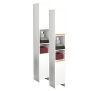 VCM Meuble de salle de bain en bois Meuble de salle de bain Armoire de salle de bain Armoire haute Dimensions approximatives : H 189 x L 30 x P 30 cm - Malira