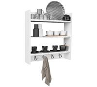 VCM meuble haut rangement, placard mural, armoire suspendue, meuble cuisine mural Blanc