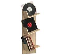 VCM Meuble Tourne Disque Vinyle, riles Vinyle, Meuble Rangement Vinyle Bois Livres Disques LP Étagère Suspendue Étagère Murale Deko Étagère Sulda Chêne Sonoma (scié)