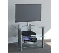 VCM Meuble TV Sideboard Armoire TV Rack TV Board Alu Verre Table Sindas Meuble TV Sideboard Armoire TV Rack TV Board Alu Verre Table Sindas Incolore