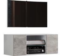 VCM Meuble TV | Tableau mural | Tableau bas suspendu | Dimensions H. 40 x l. 115 x P. 36 cm | Armoire murale - Jusa