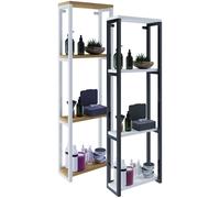 VCM Meubles de salle de bains en bois Étagère de salle de bains Armoire haute Bitila M Multicolore