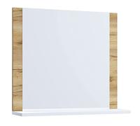 VCM Miroir de Salle de Bain Miroir Mural Miroir Suspendu Salle de Bains Lendas Tablette Miroir de Salle de Bain Miroir Mural Miroir Suspendu Salle de Bains Lendas Tablette Chêne Miel/Blanc