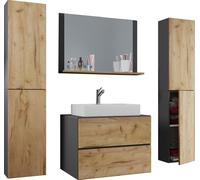 VCM my bath 915302 VCM my bath Waschtischunterschrank Lendas XL eiche / anthrazit
