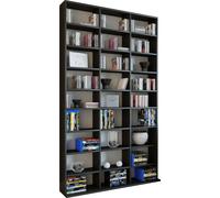 VCM my home 912421 VCM my home Megosa Maxi Bücherregal schwarz 20 Fachböden