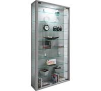 VCM my home Lumo Maxi Vitrine silber 8 Fachböden