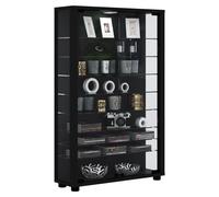 VCM my home Lumo Mini Vitrine schwarz 8 Fachböden