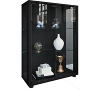VCM my home Sintalo Vitrine schwarz 2 Fachböden