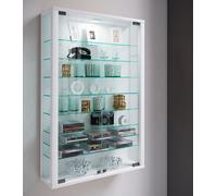 VCM my home Vitrosa Mini Vitrine weiß 8 Fachböden