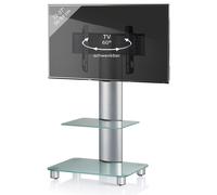 VCM my media TV-Ständer mit Rollen Bilano silber, mattglas