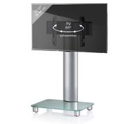 VCM my media TV-Ständer mit Rollen Bilano silber, mattglas