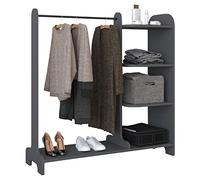 VCM Penderie Ouverte en Bois Accessible Armoire Penderie Lempu H. 110 cm Penderie Ouverte en Bois Accessible Armoire Penderie Lempu H. 110 cm Anthracite