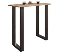 VCM Premium Bois Alu Bar Table de Bar Table de bistrot Table de Bar Xona 110x50 cm Premium Bois Alu Bar Table de Bar Table de bistrot Table de Bar Xona 110x50 cm Noir/Chêne Sonoma