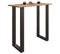 VCM Premium Bois Alu Bar Table de Bar Table de bistrot Table de Bar Xona 110x50 cm Premium Bois Alu Bar Table de Bar Table de bistrot Table de Bar Xona 110x50 cm Noir/Chêne Miel
