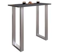VCM Premium Bois Alu Bar Table de Bar Table de bistrot Table de Bar Xona 110x50 cm Premium Bois Alu Bar Table de Bar Table de bistrot Table de Bar Xona 110x50 cm Argent/Anthracite