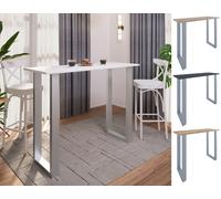 VCM Premium Bois Alu Bar Table de bar Table de bistrot Table de bar Xona 140x50 cm Premium Bois Alu Bar Table de bar Table de bistrot Table de bar Xona 140x50 cm Argenté