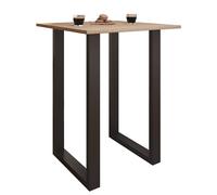 VCM Premium Bois Alu Bar Table de Bar Table de bistrot Table de Bar Xona 80x50 cm Premium Bois Alu Bar Table de Bar Table de bistrot Table de Bar Xona 80x50 cm Noir/Chêne Sonoma