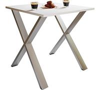 VCM Premium Table de salle à manger en bois | H. 76 x L. 80 x P. 50 cm | Table de cuisine Table de salle à manger Xona X