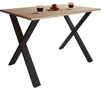 VCM Premium Table de salle à manger en bois | H. 76 x L. 110 x P. 80 cm | Table de cuisine Table de salle à manger Xona X