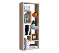 VCM Rangement en bois | Bibliothèque | Dimensions H. 92 x L. 36 x P. 15 cm | Étagère média | Séparateur de pièce chic et accrocheur | Étagère sur pied - Vilo