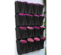 VCM Set de 16 bacs à plantes | Conception et fabrication en Allemagne | Dimensions par bac env. H. 20 x L. 15 x P. 12 cm | Jardin mural - Bac à fleurs