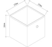 VCM set de 2 boîtes pliantes | boîte pliante en tissu | boîte pliante | dimensions env. H. 28 x L. 27 x P. 27 cm | boîte à étagères - Boxas