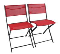 Vcm Vcm Set De 2 Chaises De Balcon Pliantes Chaise De Jardin Pliante Camping Chaise Pliante Sumila Vcm Set De 2 Chaises De Balcon Pliantes Chaise De Jardin Pliante Camping Chaise Pliante Sumila Rouge