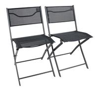 VCM Set de 2 chaises de Balcon Pliantes Chaise de Jardin Pliante Camping Chaise Pliante Sumila Set de 2 chaises de Balcon Pliantes Chaise de Jardin Pliante Camping Chaise Pliante Sumila Noir