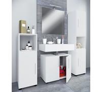 set de meubles de salle de bain 4 pièces complet Armoire de salle de bain Flandu II