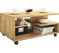 VCM Stango L Table basse en bois à roulettes Dimensions : env. 41 x 80 x 50 cm