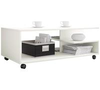 VCM Table basse en bois avec roulettes pratiques - Table de salon à roulettes - Hauteur : 40 cm - Largeur : 100 cm - Profondeur : 50 cm - Table basse Stango XL