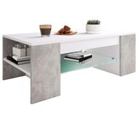 Vcm Table Basse En Bois Table De Salon Table D'appoint Tiroir Verre Tunas Table Basse En Bois Table De Salon Table D'appoint Tiroir Verre Tunas