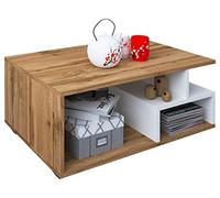 VCM Table Basse en Bois Haute Table Basse de Salon Table d'appoint Table de Rangement Sulas Table Basse en Bois Haute Table Basse de Salon Table d'appoint Table de Rangement Sulas Chêne Miel/Blanc