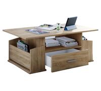 VCM Table basse Junata, avec tiroir, 44 x 110 x 52 cm (aspect bois)