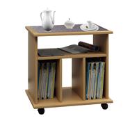 VCM Table d'appoint en bois Table basse à roulettes Table basse Tabina Table d'appoint en bois Table basse à roulettes Table basse Tabina Brun