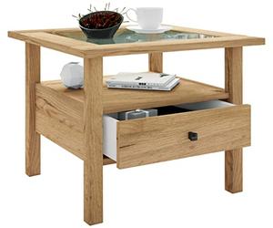 VCM Table d'appoint en Bois Table Basse Table de Salon Tiroir Lingis M Chêne Miel